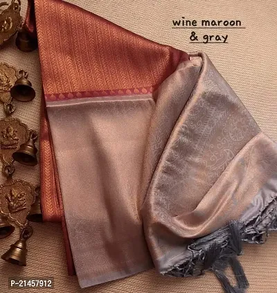 Banarasi Silk Blend Woven Design With Blouse Piece