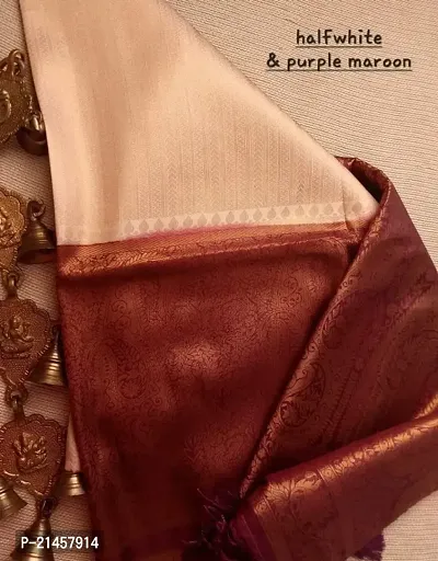 Woven Design Silk Blend Saree with Blouse Piece