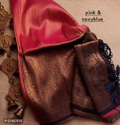 Banarasi Silk Blend Woven Design With Blouse Piece