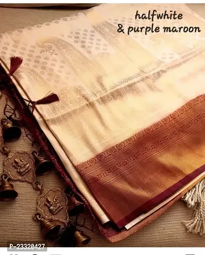 Silk Blend Kanjeevaram Woven Design Saree with Blouse Piece