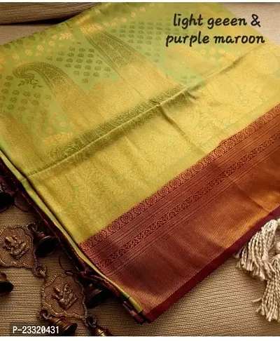 Silk Blend Kanjeevaram Woven Design Saree with Blouse Piece