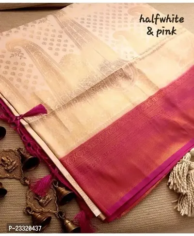 Silk Blend Kanjeevaram Woven Design Saree with Blouse Piece