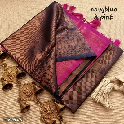 Silk Blend Kanjeevaram Woven Design Saree with Blouse Piece