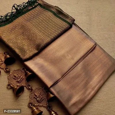 Silk Blend Kanjeevaram Woven Design Saree with Blouse Piece