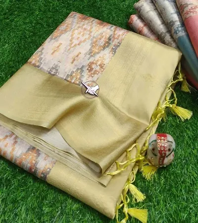 Glamorous Silk Blend Saree with Blouse piece 