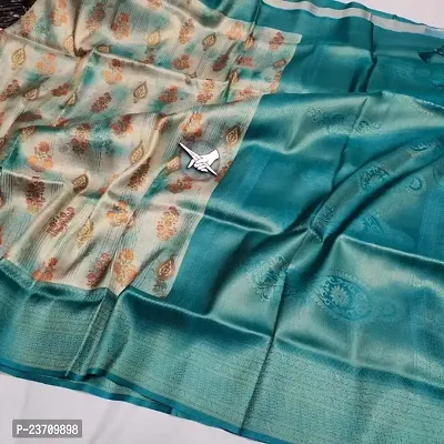 Soft Silk Digital Printed Kanjeevaram Saree with Blouse Piece