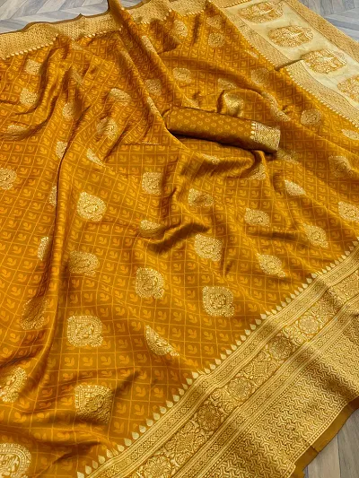 Woven Design Blend Saree with Blouse Piece