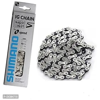 Cycle Chain IG51 Gear Chain for Bike Bicycle 6/7/8 Speed 116 Narrow Links 21/24 Speed Bikes-thumb0