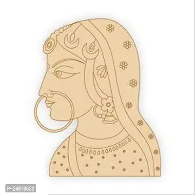 Rajasthani Woman Pre Marked Wooden Mdf Shapes Cutout For Crafts Work