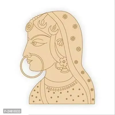 Rajasthani Woman Pre Marked Wooden Mdf Shapes Cutout For Crafts Work