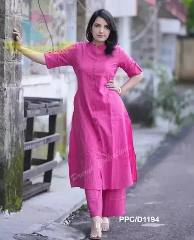 Stylish Cotton Printed Kurta Bottom Set