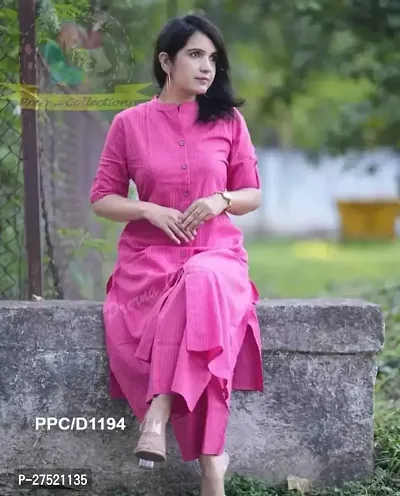 Classic Cotton Kurta And Bottom Kurta Set For Women-thumb2