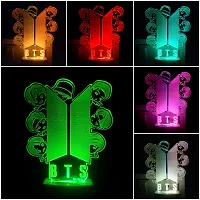 Bts 3D Optical Illusion Acrylic Night Lamp, 7 Colors Rgb Auto Gradual Changing Led Plug And Play Night Light, Office Light, Best For Gift-thumb1