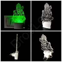 Hanuman 3D Optical Illusion Acrylic Night Lamp, 7 Colors Rgb Auto Gradual Changing Led Plug And Play Night Light, Office Light, Best For Gift(4.5 Inch)-thumb2