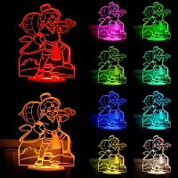 Hanuman 3D Optical Illusion Acrylic Night Lamp, 7 Colors Rgb Auto Gradual Changing Led Plug And Play Night Light, Office Light, Best For Gift(4.5 Inch)-thumb1