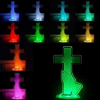 Jesus 3D Optical Illusion Acrylic Night Lamp, 7 Colors Rgb Auto Gradual Changing Led Plug And Play Night Light, Office Light, Best For Gift-thumb1