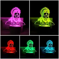 Hanuman 3D Optical Illusion Acrylic Night Lamp, 7 Colors Rgb Auto Gradual Changing Led Plug And Play Night Light, Office Light, Best For Gift(4.5 Inch)-thumb1