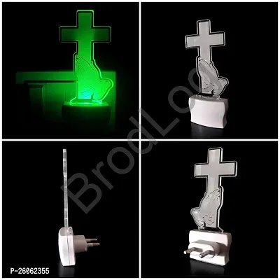 Jesus 3D Optical Illusion Acrylic Night Lamp, 7 Colors Rgb Auto Gradual Changing Led Plug And Play Night Light, Office Light, Best For Gift-thumb3