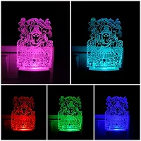 New Ganpati 3D Optical Illusion Acrylic Night Lamp, 7 Colors Rgb Auto Gradual Changing Led Plug And Play Night Light, Office Light, Best For Gift(4.5 Inch)-thumb1