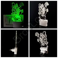 Hanuman 3D Optical Illusion Acrylic Night Lamp, 7 Colors Rgb Auto Gradual Changing Led Plug And Play Night Light, Office Light, Best For Gift(4.5 Inch)-thumb2