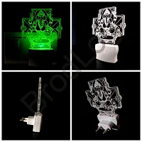 New Ganpati 3D Optical Illusion Acrylic Night Lamp, 7 Colors Rgb Auto Gradual Changing Led Plug And Play Night Light, Office Light, Best For Gift(4.5 Inch)-thumb2