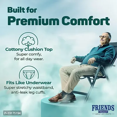 Friends Premium Adult Diapers Pant Style - 30 Count -M with odour lock and Anti-Bacterial Absorbent Core- Waist Size 25-48 Inch ; 63.5-122cm-thumb3