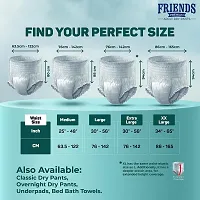 Friends Premium Adult Diapers Pant Style - 30 Count -M with odour lock and Anti-Bacterial Absorbent Core- Waist Size 25-48 Inch ; 63.5-122cm-thumb4