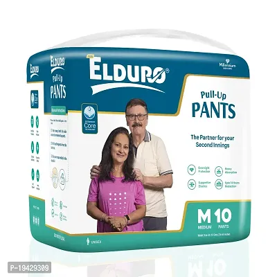 ELDURO Premium Unisex Adult Pant Diapers, Medium 71-111Cm (28''-44''), 30 Count, Wetness Indicator, Leakproof, 14 hrs Overnight Protection, With Aloe Vera, Pack of 3-thumb2