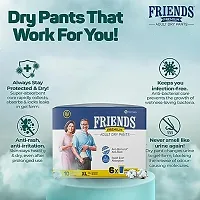 Friends Classic Adult Diapers Pants Style - 10 Count (Large) with odour lock and Anti-Bacterial Absorbent Core- Waist Size 30-56 inch ; 76-142cm-thumb2