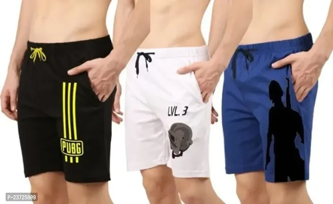 Fancy Cotton 3/4th Shorts For Men Pack Of 3