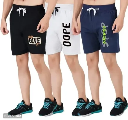 Fancy Cotton 3/4th Shorts For Men Pack Of 3