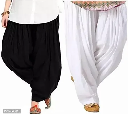 Fabulous Cotton Solid Salwars For Women Pack Of 2-thumb0