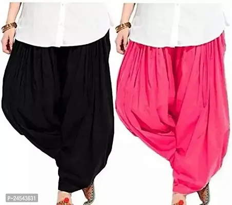 Fabulous Cotton Solid Salwars For Women Pack Of 2-thumb0