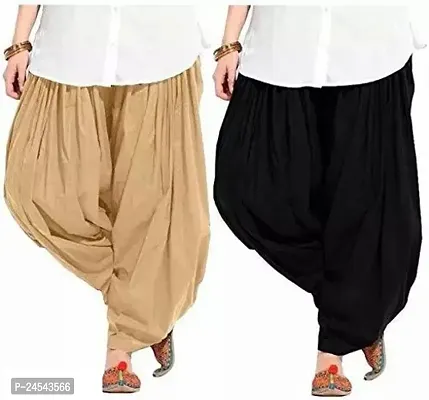 Fabulous Cotton Solid Salwars For Women Pack Of 2-thumb0