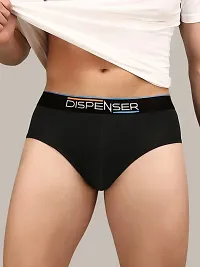 DISPENSER Men's Underwear | 3X Softer Micro Modal Brief | Stretchable  Breathable Knicker | Super Soft Innerwear | Digital Waistband Which Look More Sexy (S, Black)-thumb1