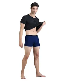 DISPENSER Micro Modal Boxer Brief (S1 Pack Of 2) (S, NavyBlue - Silver)-thumb3