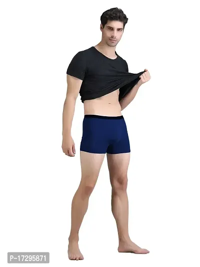 DISPENSER Micro Modal Boxer Brief (S1 Pack Of 2) (S, NavyBlue - Black)-thumb4