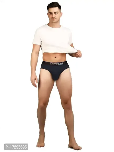 DISPENSER Men's Underwear | 3X Softer Micro Modal Brief | Stretchable  Breathable Knicker | Super Soft Innerwear | Digital Waistband Which Look More Sexy (S, NavyBlue)