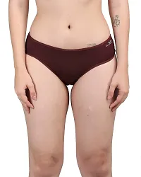 FlyBaby Women Knicker | FC4 Cotton Underwear | Hipster Panties | Plus Size Brief Pack of 4 (M, Wine-Black-Sky-Maroon)-thumb3