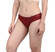 FlyBaby Women Knicker | FC4 Cotton Underwear | Hipster Panties | Plus Size Brief Pack of 4 (M, Wine-Black-Sky-Maroon)-thumb1