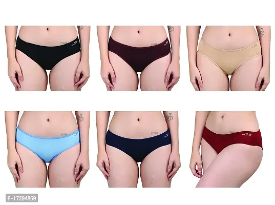 FlyBaby Bikini Underwear for Woman | Ladies Panties | Girls Nicker | Low  Waist Panty Pack of 3 (Wine-Maroon-Black))