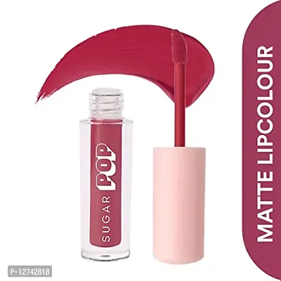 SUGAR POP Matte Lipcolour - 15 Flamingo (Pinkish Purple) ndash; 1.6 ml - Lasts Up to 8 hours l Purple Lipstick for Women l Non-Drying, Smudge Proof, Long Lasting