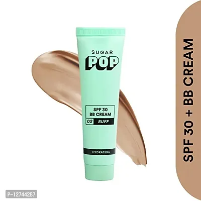 SUGAR POP SPF 30 + BB Cream - 02 Buff - Lightweight, Blendable, Long Lasting Natural Finish for Indian Skin | Intensely Hydrating | Skin Brightening l Built-in SPF 30 for UV Protection for Women l 25 gm