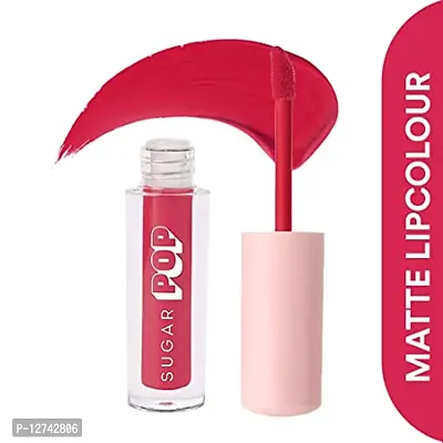 Sugar Pop Matte Lipcolour - 03 Peony (Electric Pink) 1.6 Ml - Lasts Up To 8 Hours - Pink Lipstick For Women | Non-Drying, Smudge Proof, Long Lasting
