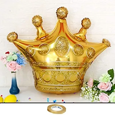 Evaite (Pack of 1) Crown Balloons for Decoration King Party Decorations Photo Props Baby Shower