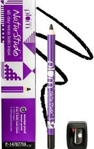 Plum NaturStudio All-Day-Wear Kohl Kajal with FREE Sharpener - Black Brilliance(FSBB) 1.2 gm-thumb0