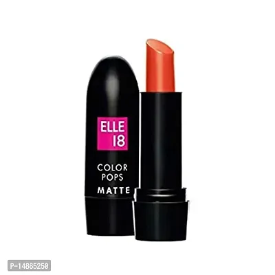 Elle 18 Color Pops Matte Lipstick C22 - Long-Lasting, Smooth Texture, 4.3 g Coral Dose-thumb0