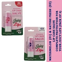 Piiu Nourishing Lip Care Salve, Complete Protection For Your Juicy Lips | Watermelon Lip Balm (01)  Nature Fresh Lip Balm (03) | Protect, Repair  Hydrate Lips | Net Wt. 4.5gm | (BUY 1 GET 1 FREE)-thumb2