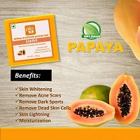 Piiu Organics Natural Herbal Glycerin Papaya Bathing Bar | Enriched with the goodness of Papaya Pulp | 100gm (Buy 1 Get 1)-thumb3