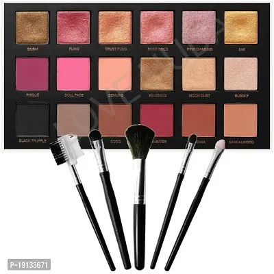 LOVE HUDA Professional Waterproof 18 color shimmers  Mattes Eyeshadow Palette/Matte finish With Makeup Brush set For Girls and Women